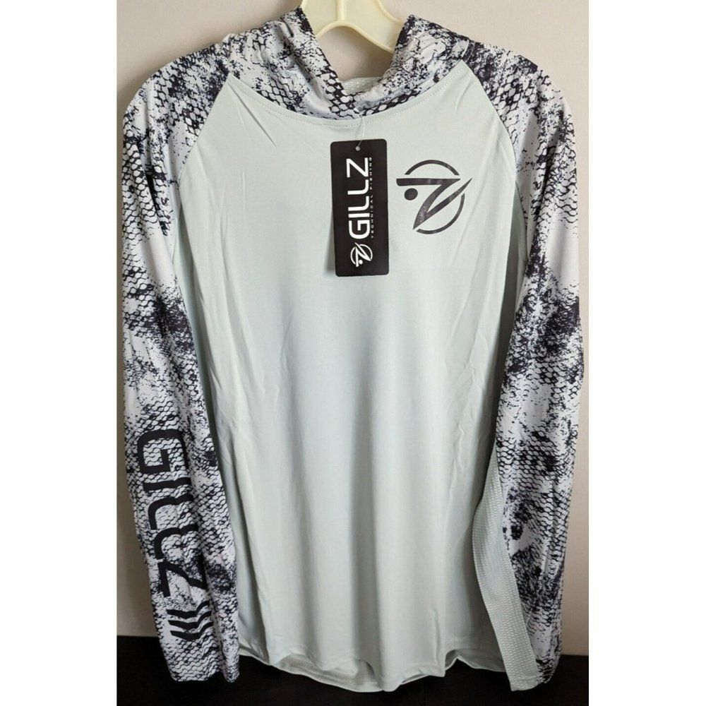 * Gillz Tournament Series LS UV Fishing Pullover Hoodie XL Gray Men's NWT